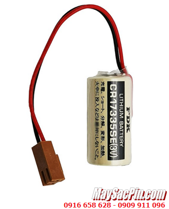 FDK CR17335SE (Zắc JEA2.54-2P); Pin nuôi nguồn FDK CR17335SE lithium 3v 1800mAh (Xuất xứ NHẬT)